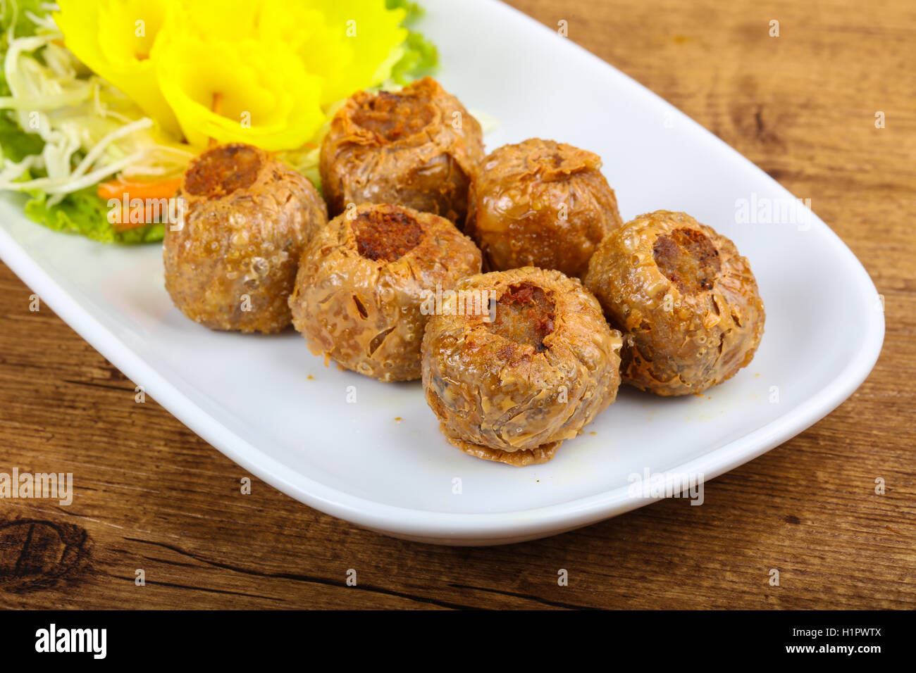 Asian style - delicous crab roll with spices Stock Photo