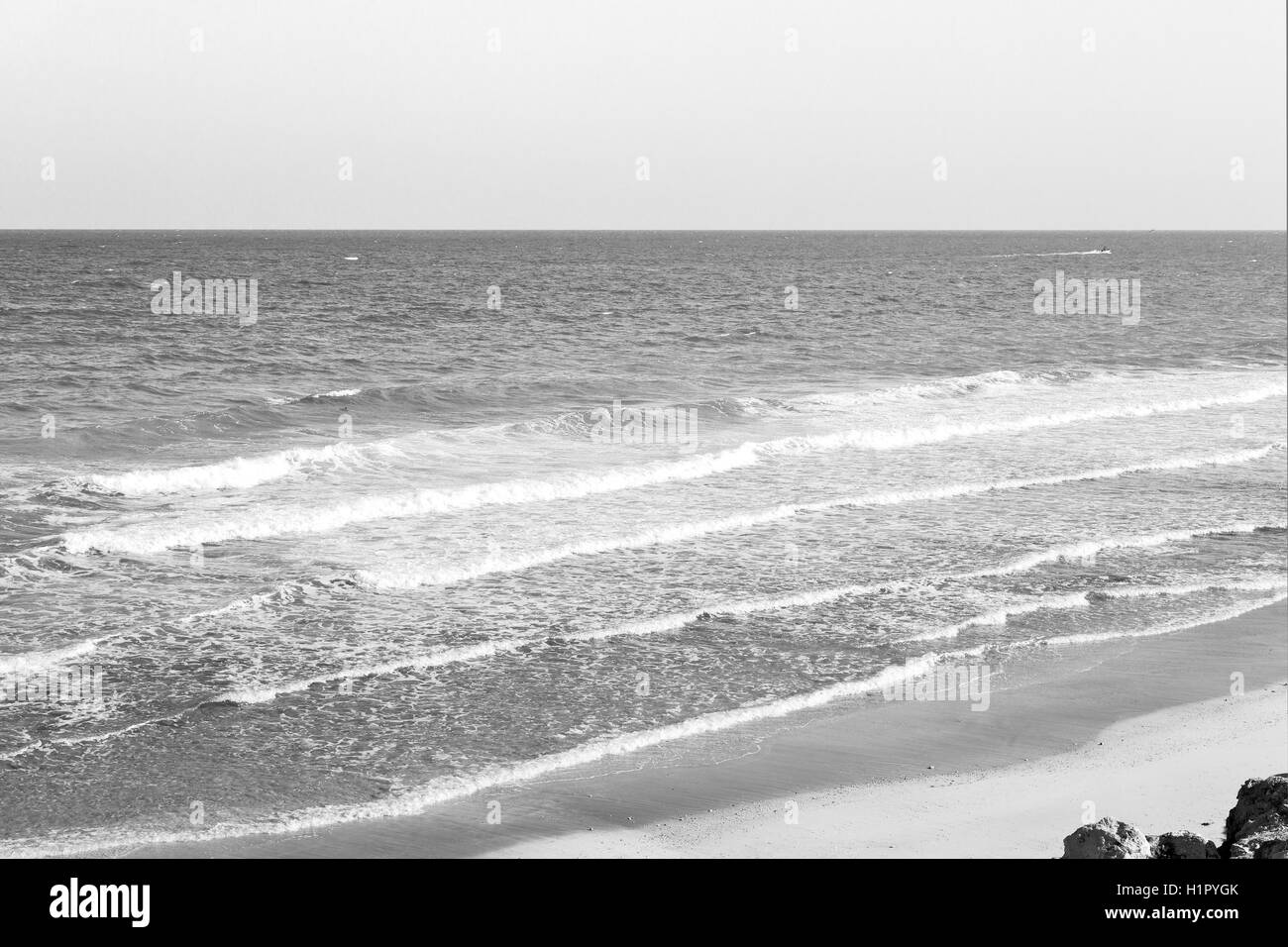 Oman beach sandy Black and White Stock Photos & Images - Alamy