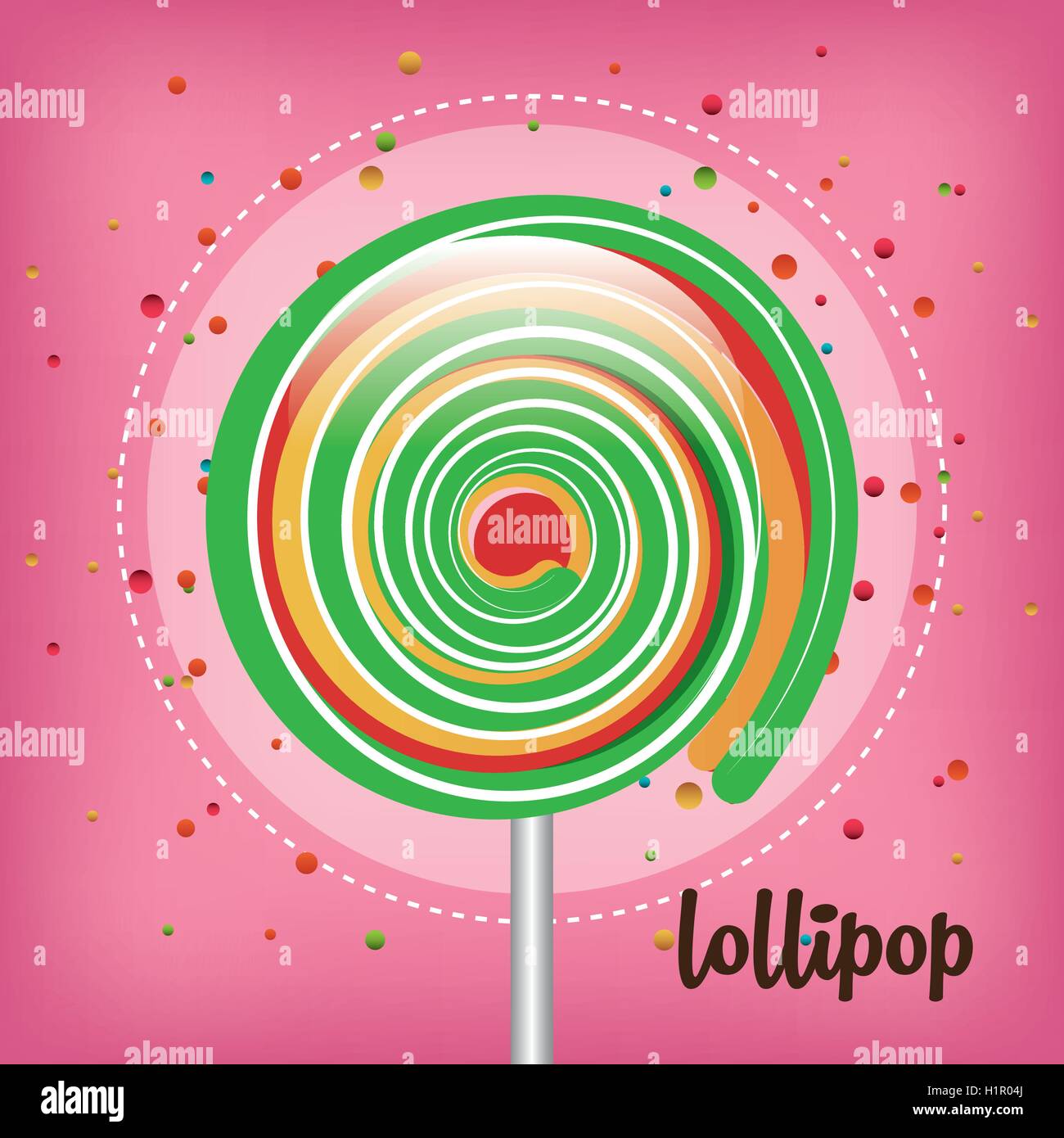 rainbow lollipop pink background Stock Vector Image & Art - Alamy