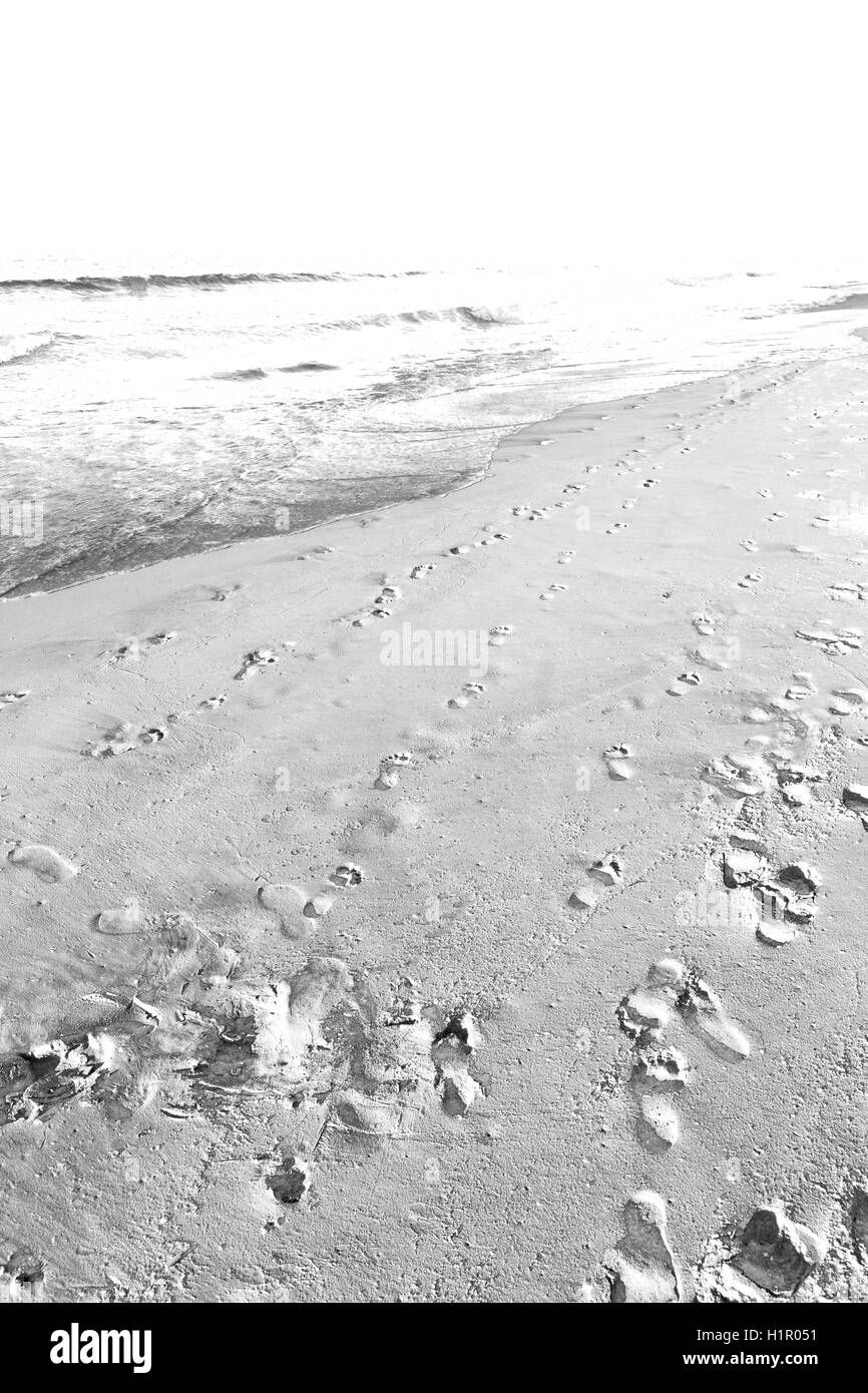 Oman beach sandy Black and White Stock Photos & Images - Alamy