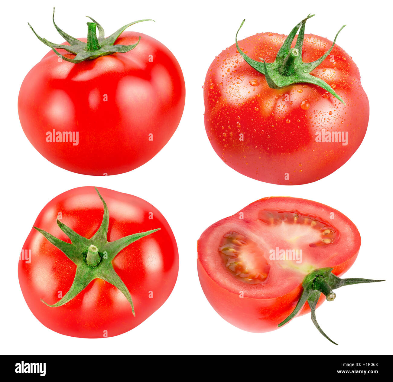 collection of tomatoes isolated on the white background Stock Photo - Alamy