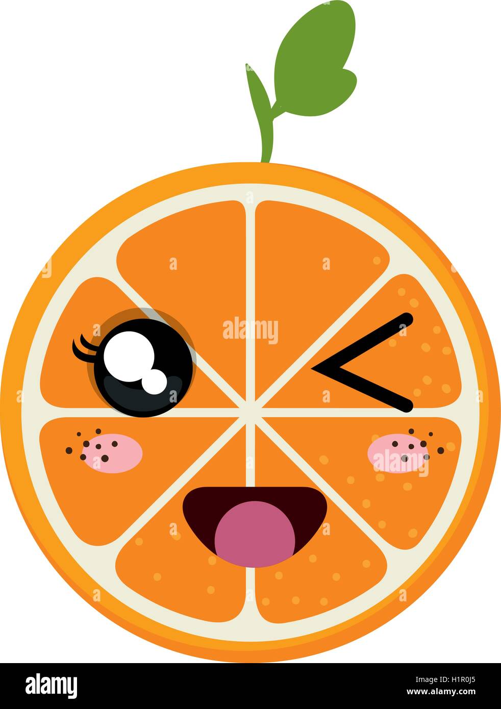 orange kawaii cartoon Stock Vector Image & Art Alamy