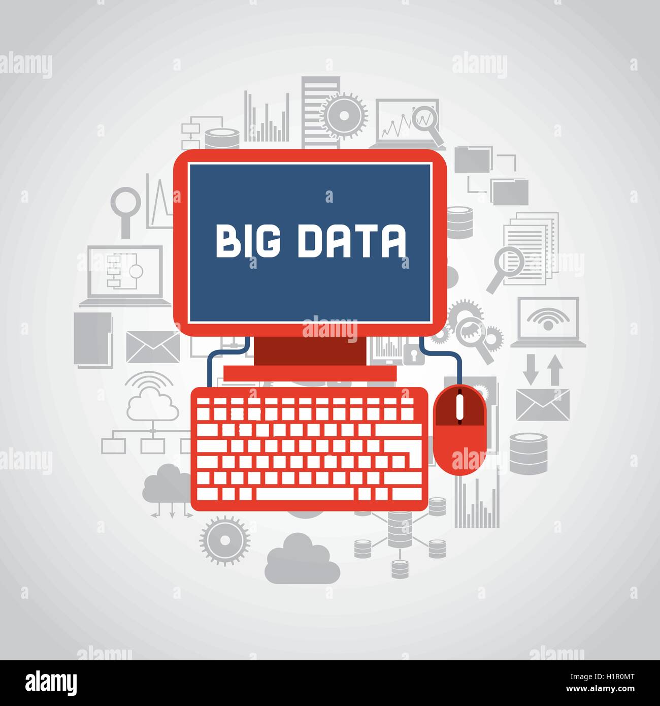 big data center flat icons Stock Vector Image & Art - Alamy