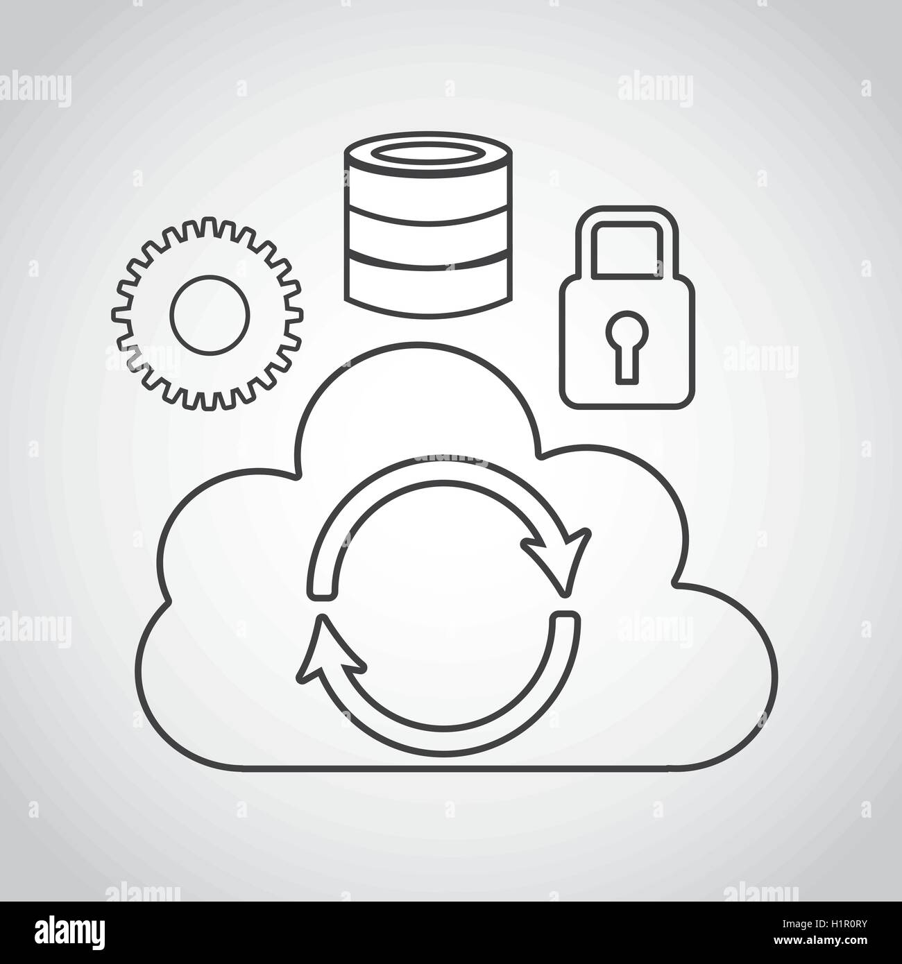 big data center flat icons Stock Vector Image & Art - Alamy