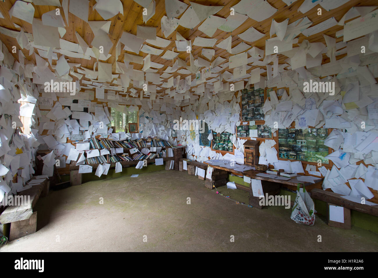 Isle of Arran, Scotland. The East Mor Ecology Library located in the ...