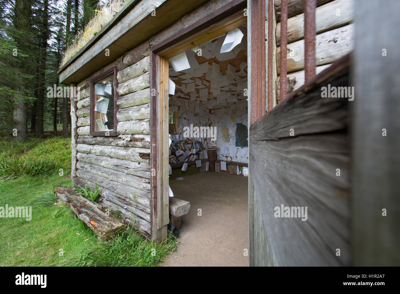 Isle of Arran, Scotland. The East Mor Ecology Library located in the ...