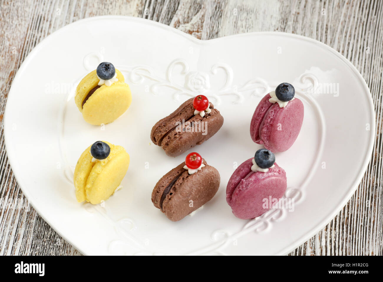 French Macarons. Meringue Stock Photo