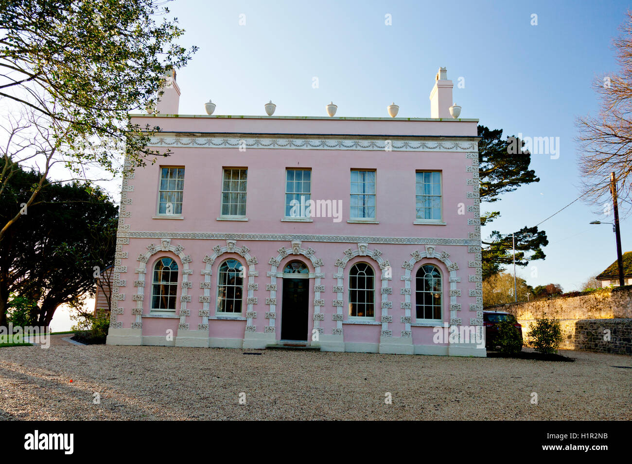 Belmont House, the former home of author John Vowles was restored by The Landmark Trust in Lyme Regis, Dorset, England, UK Stock Photo