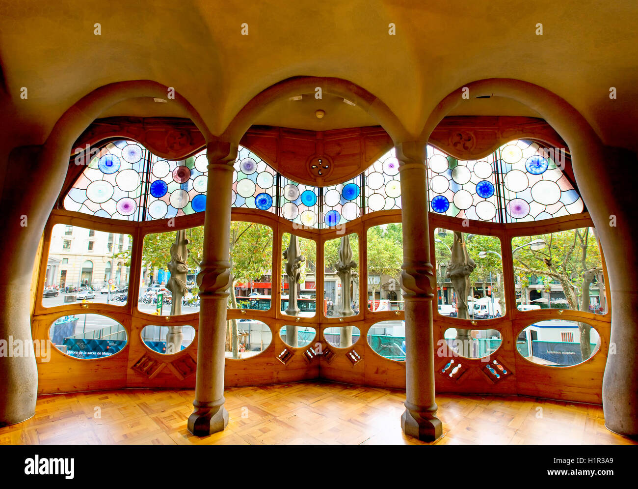 Interior of casa Batllo, Barcelona, Spain Stock Photo