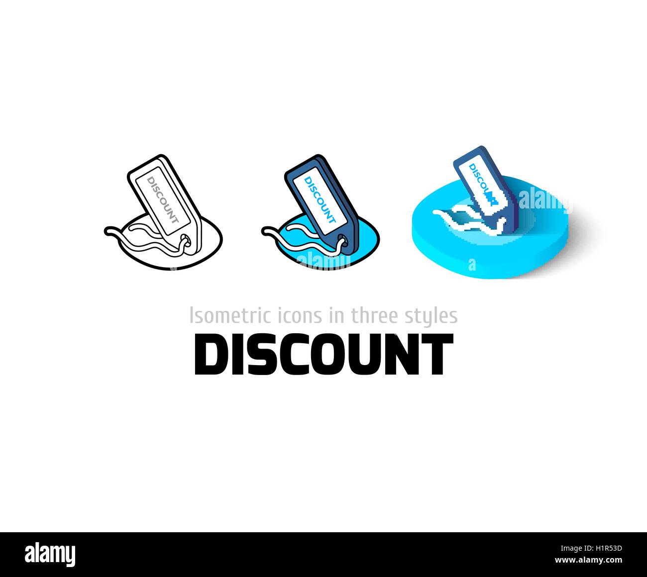 Isometric round price tag hi-res stock photography and images - Alamy