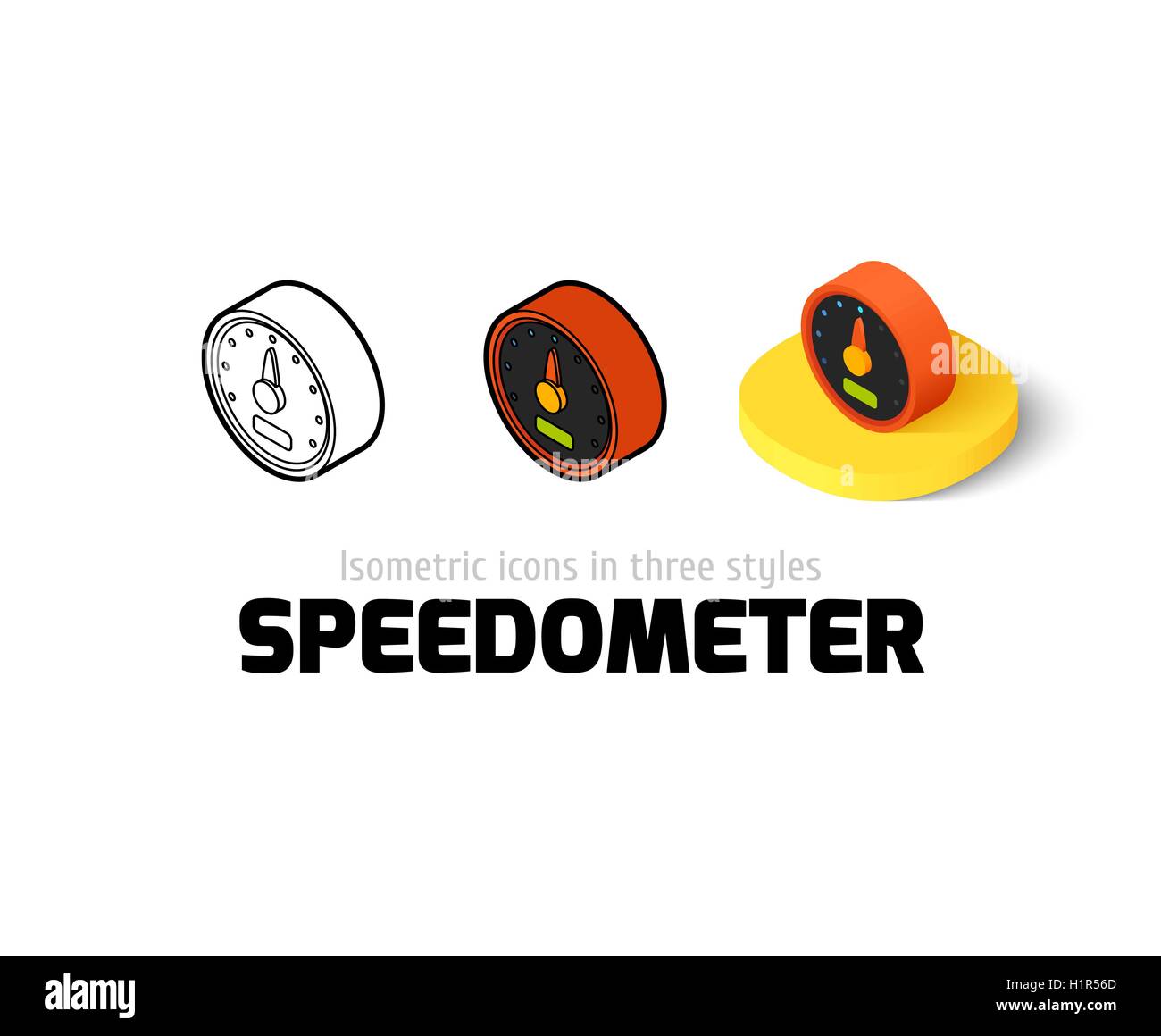 Speedometer gauge icon isometric Stock Vector Images - Alamy