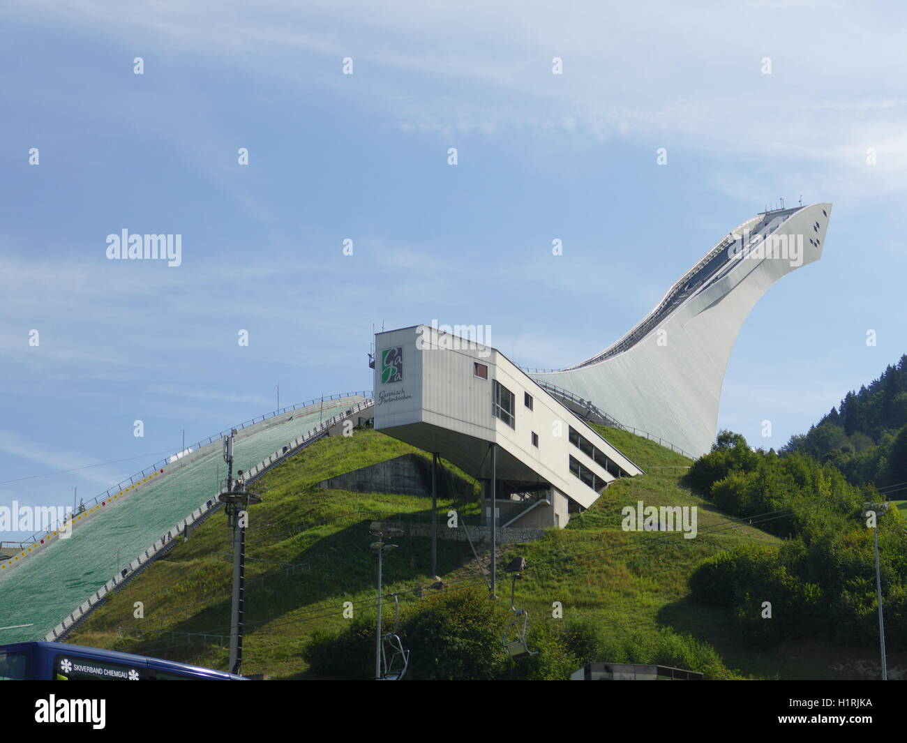 Germany Garmisch Partenkirchen Winter Olympic Stadium Stock Photo