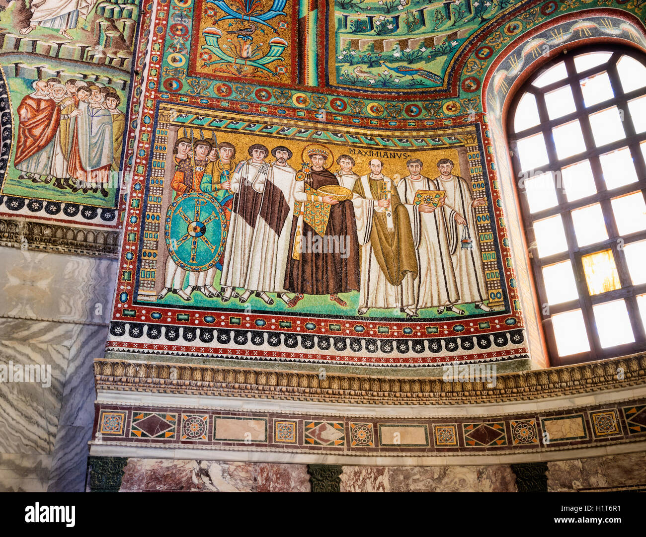 Ravenna, Ravenna Province, Italy. Mosaic in San Vitale basilica of