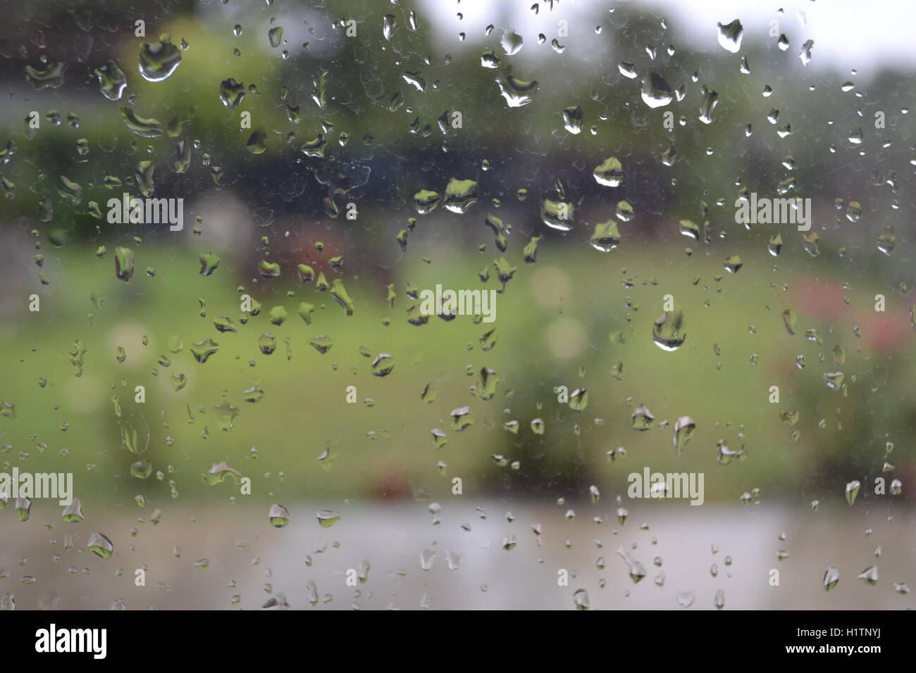 Raindrop window Stock Photo