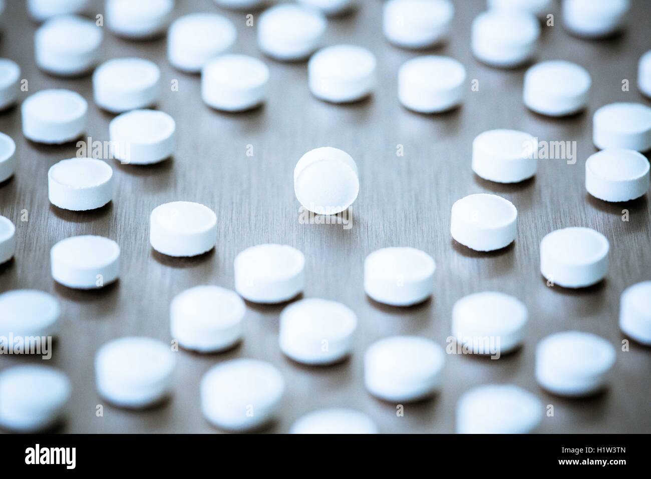 Melatonin pills. Stock Photo