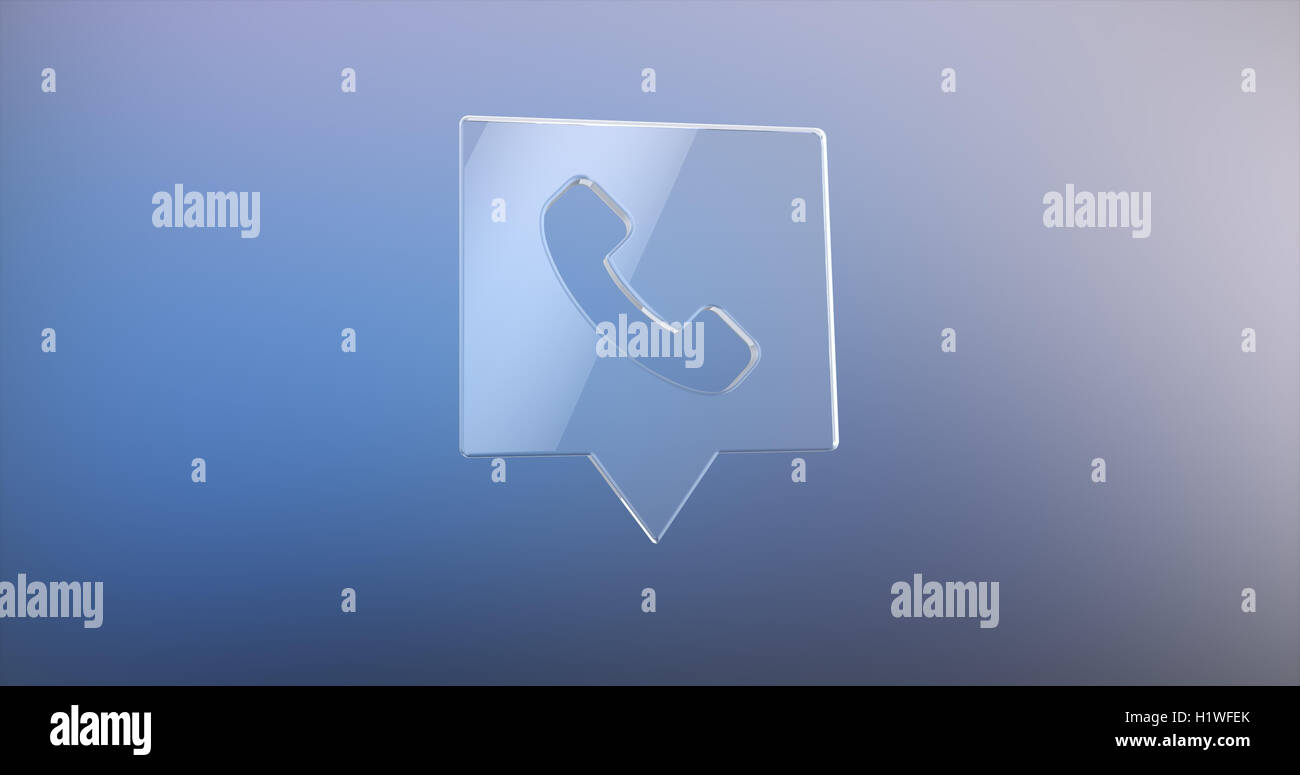 Phone Message Glass 3d Icon Stock Photo - Alamy