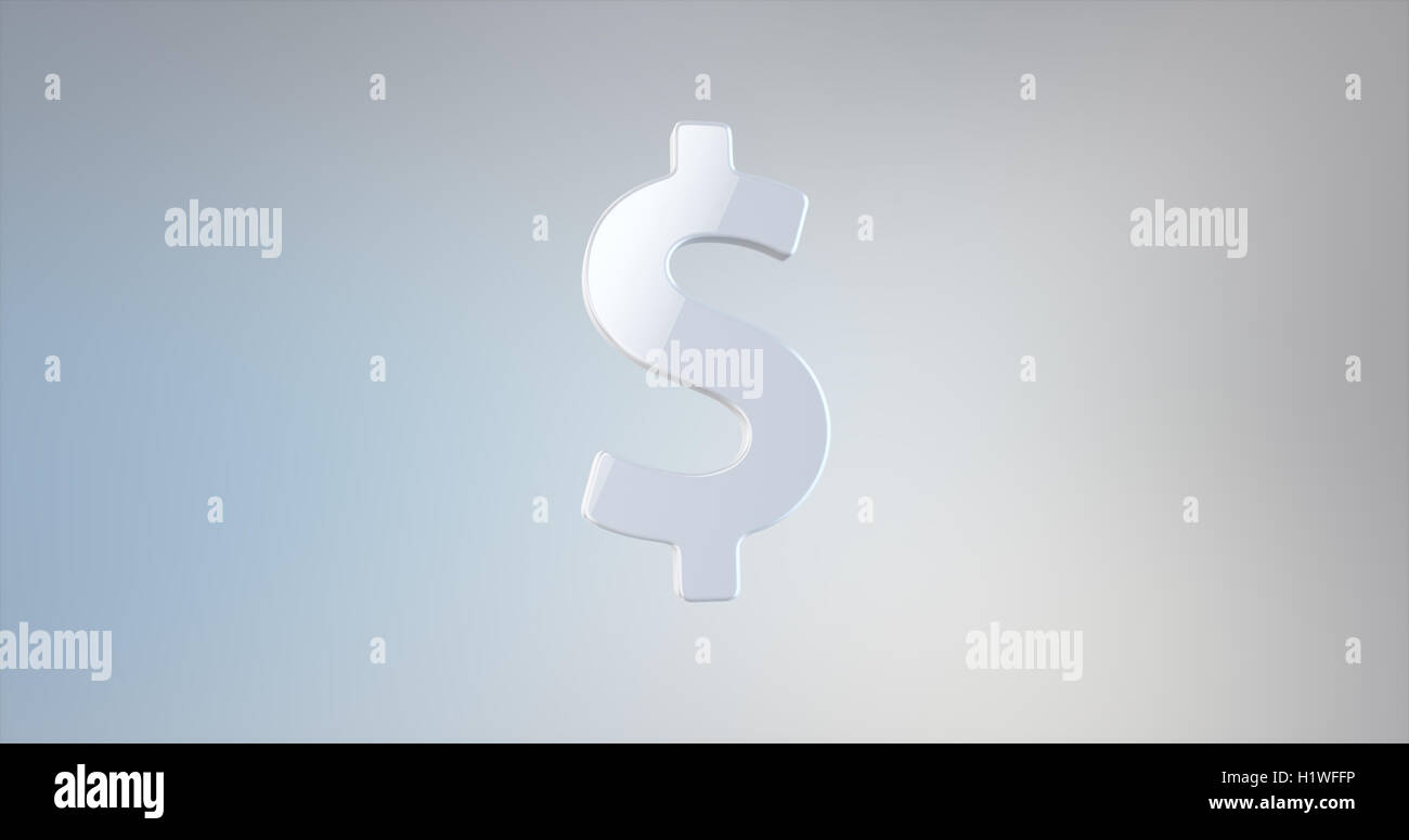 Dollar Sign White 3d Icon Stock Photo - Alamy