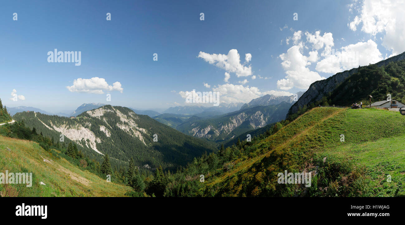 The Alps Germany Garmisch Partenkirchen Alpspitze Osterfelderkopf mountain landscape Stock Photo