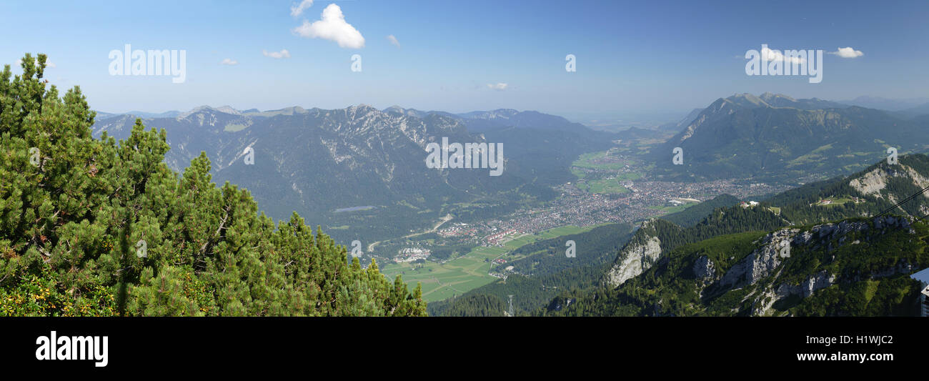 The Alps Germany Garmisch Partenkirchen Alpspitze Osterfelderkopf mountain Stock Photo