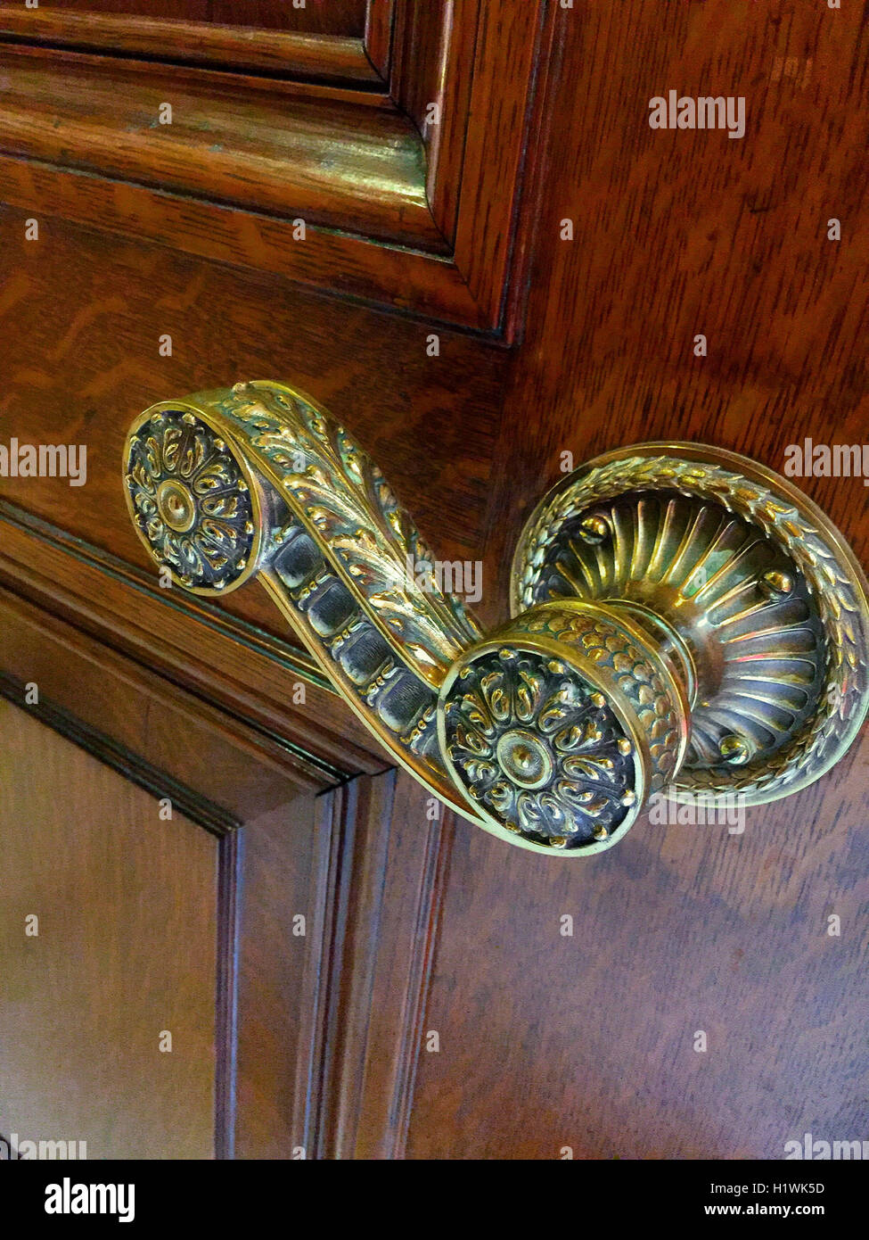 Brass Antique Doorknob Stock Photo