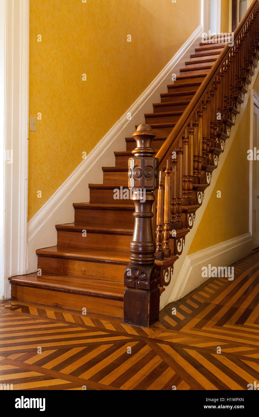 Decorative,Balustrade and Staircase, New York, USA Stock Photo
