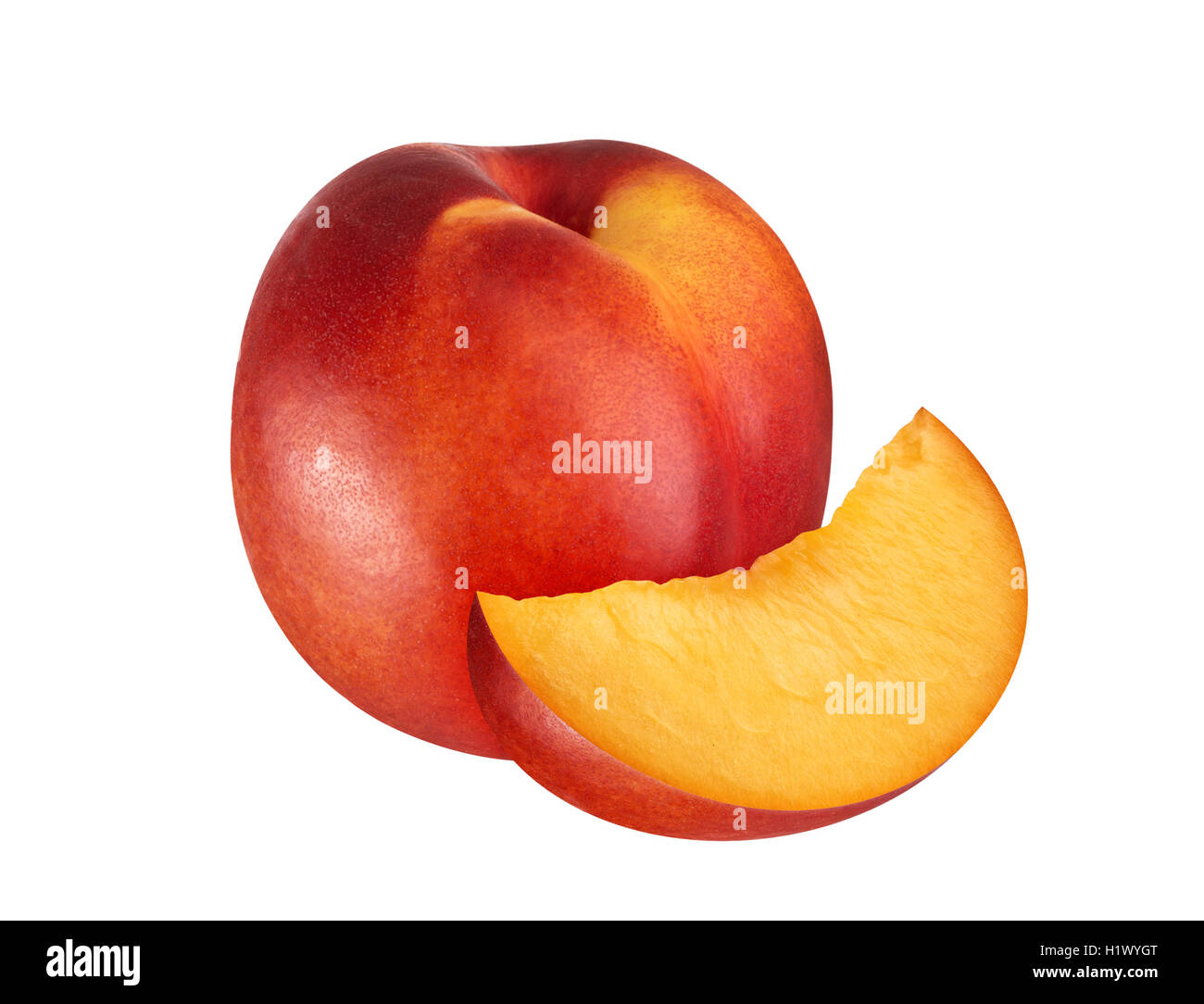 Nectarine isolated on white Stock Photo Alamy