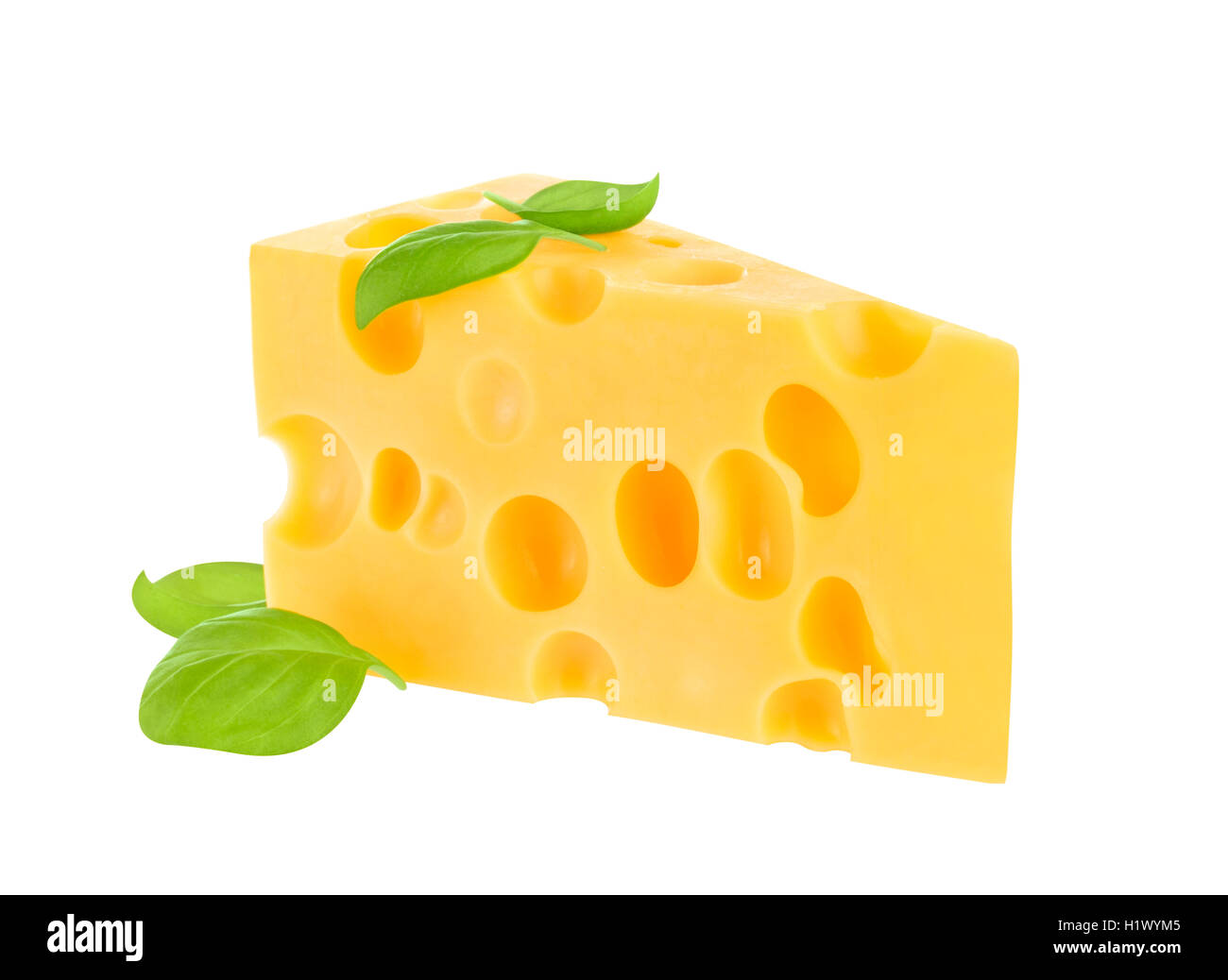 Piece of cheese isolated Stock Photo