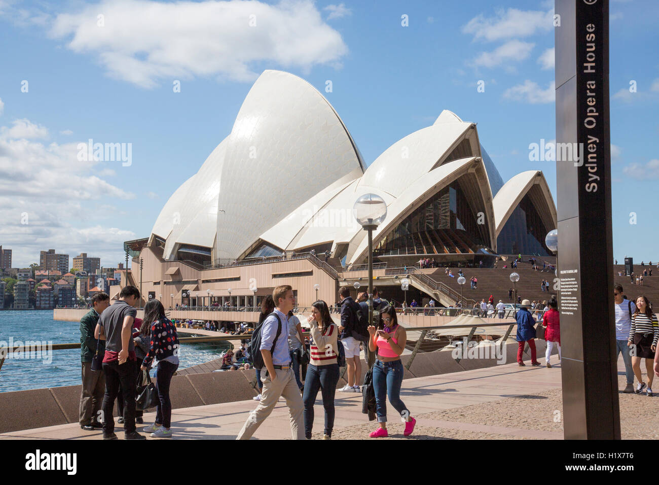 Sydney Opera House and sign signifying same,Sydney,Australia Stock ...