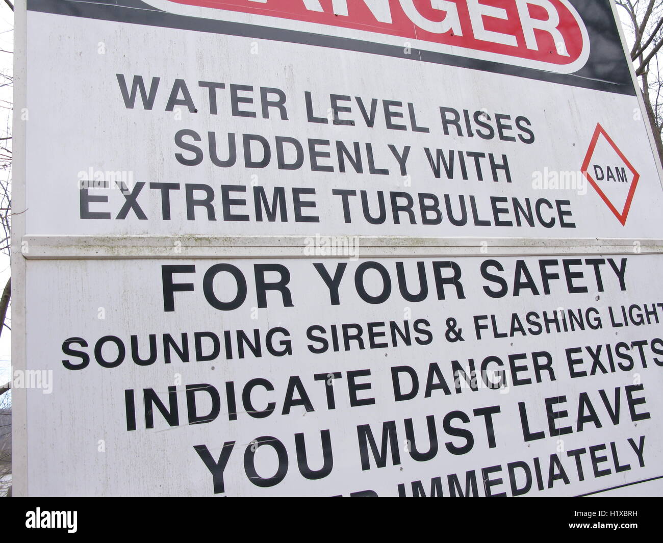 Warnings, Susquehanna River, Pennsylvania Stock Photo