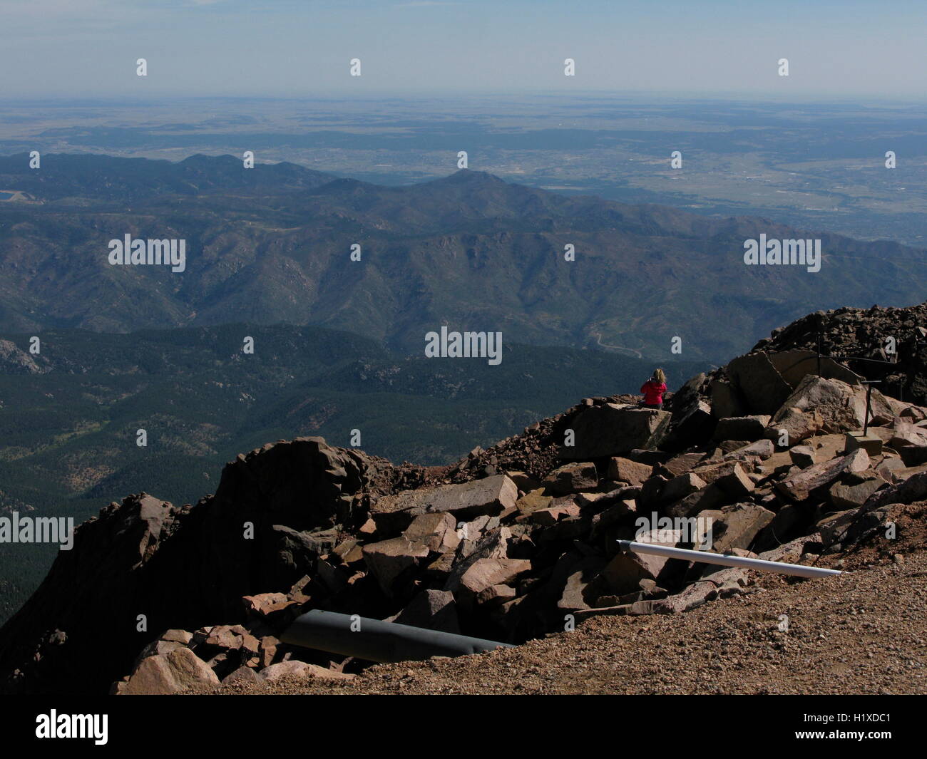 Pikes Peak Summit, Colorado Stock Photo