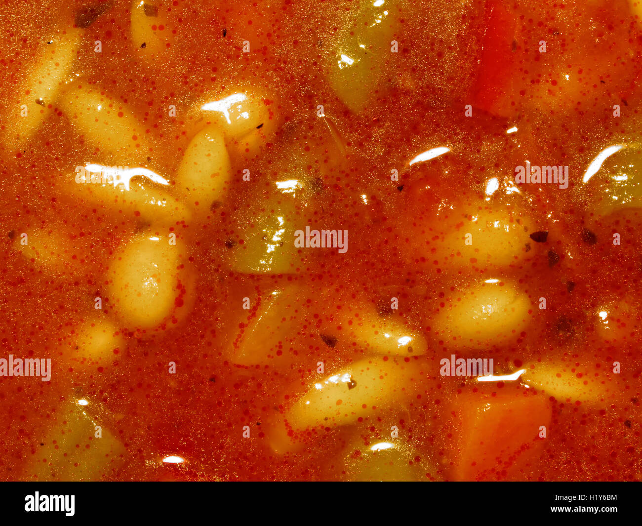 minestrone soup food background Stock Photo