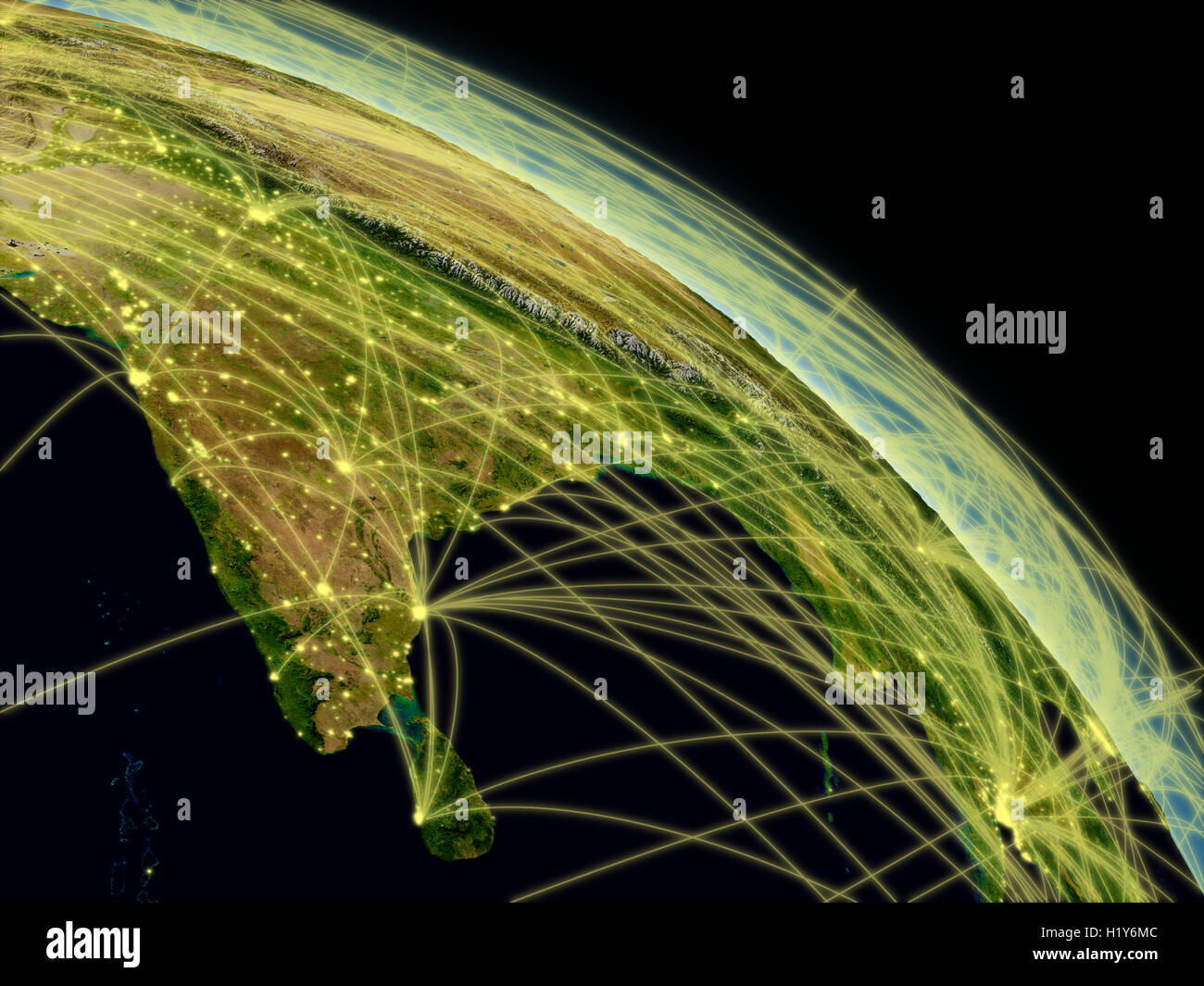Network paths earth hi-res stock photography and images - Alamy