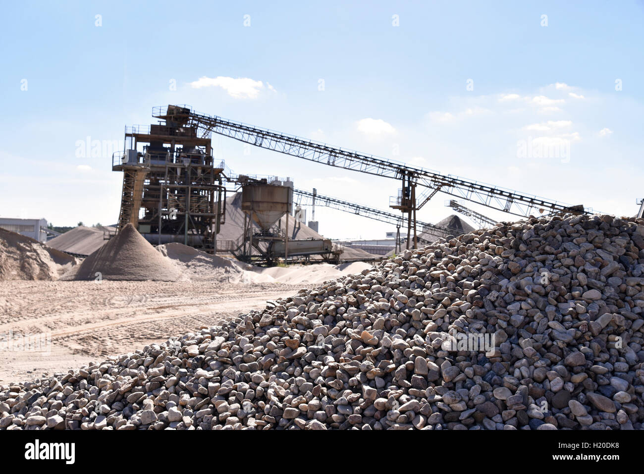 Stones and sand in gravel pit Stock Photo - Alamy