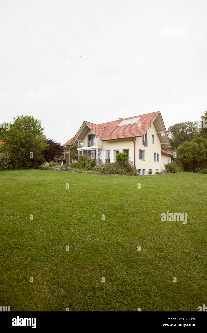 Residential house with garden Stock Photo