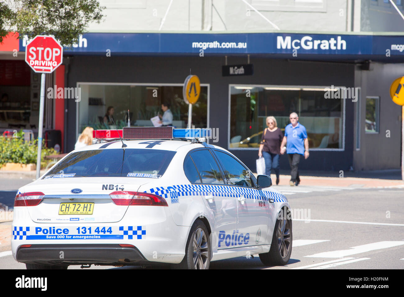 Australian police car in Avalon Beach,Sydney,Australia Stock Photo