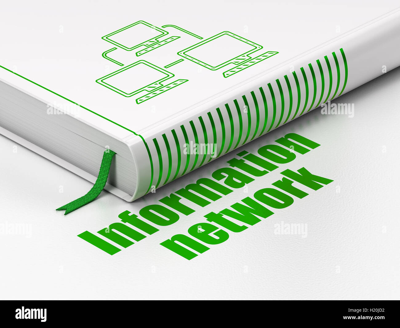 Data concept book Lan Computer Network, Information Network on white