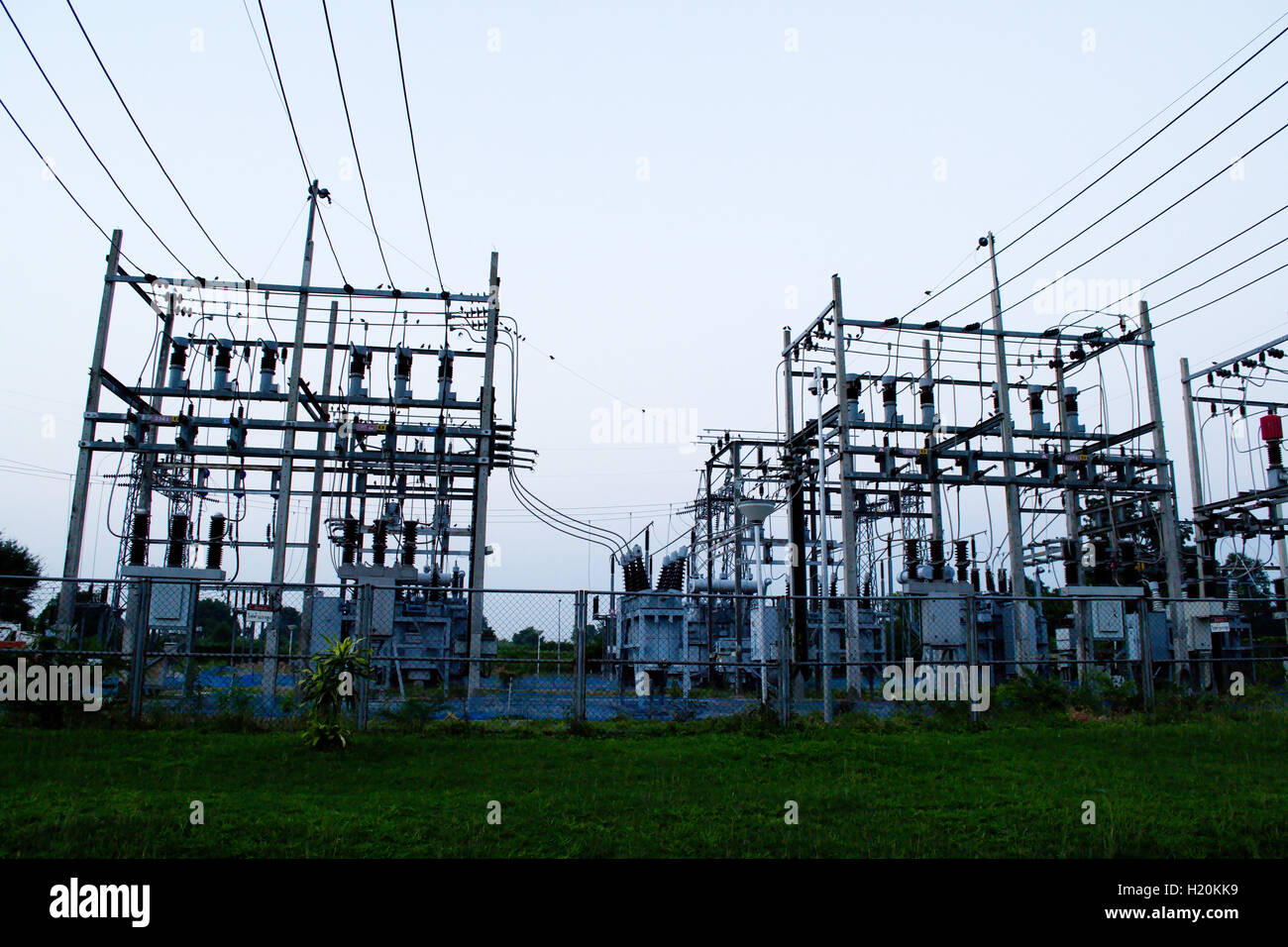 High voltage transformers Stock Photo Alamy