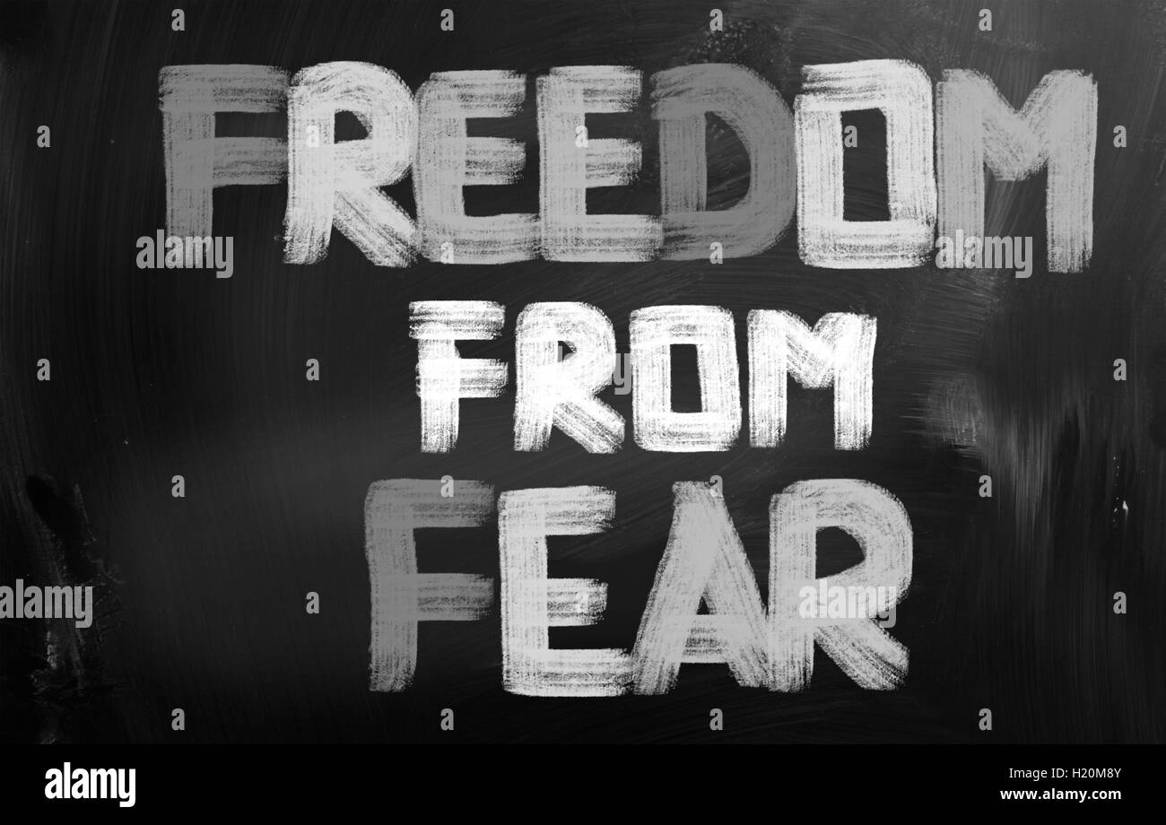 Freedom from fear concept stock photo alamy