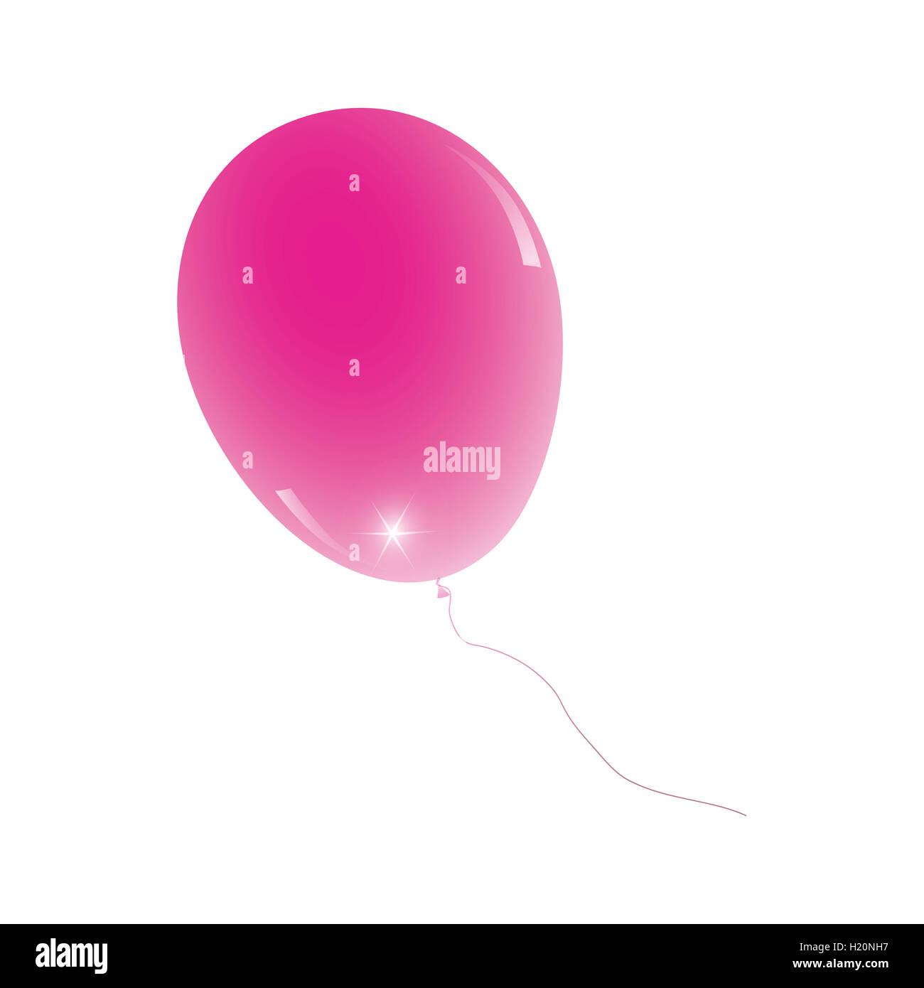 Pink glossy balloon Stock Photo