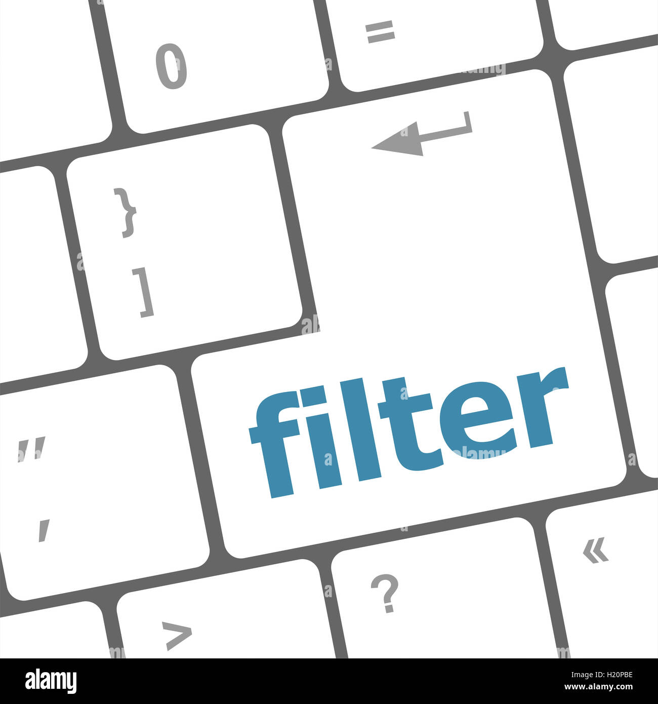 filter button on computer pc keyboard key Stock Photo Alamy