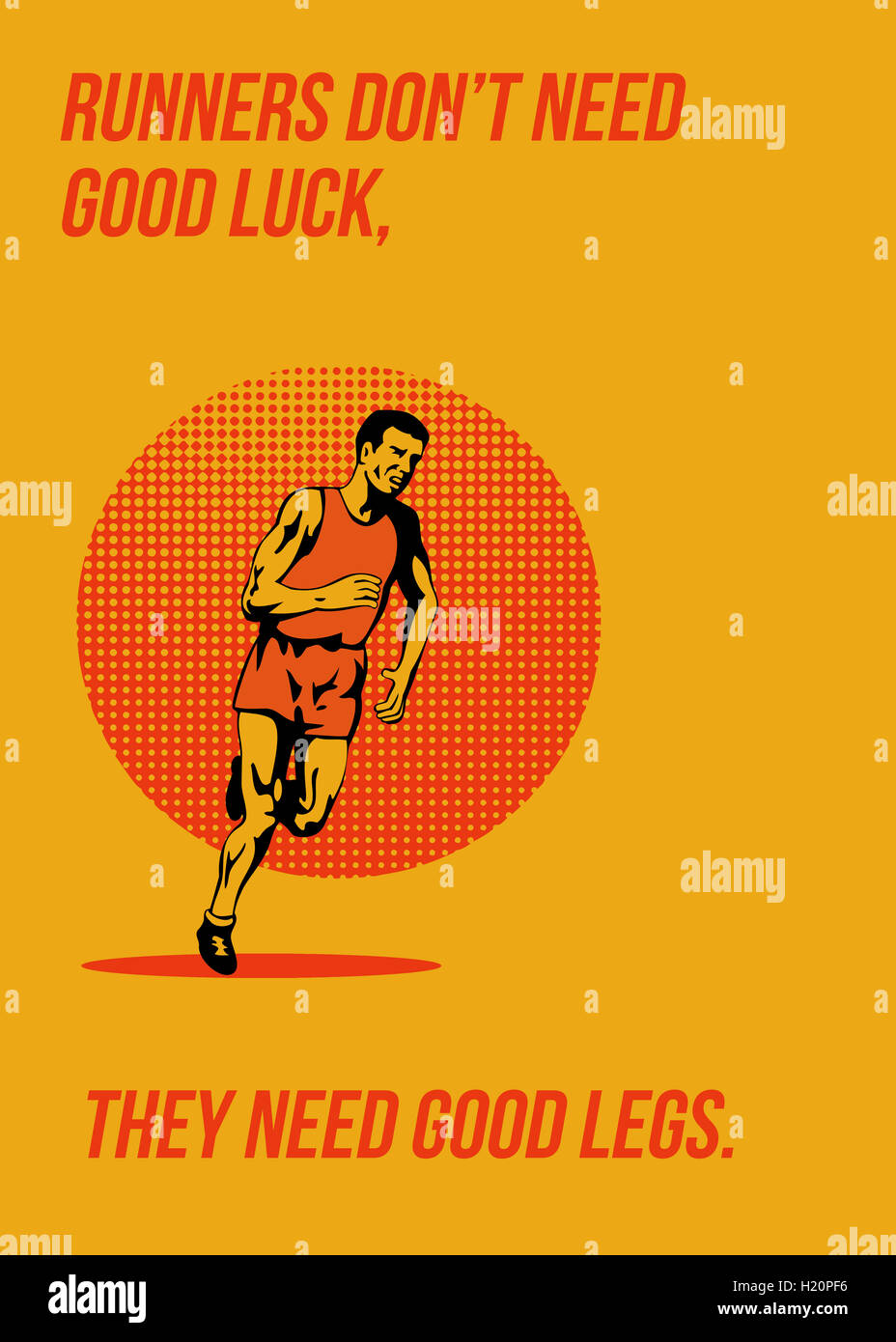 Runner Running Marathon Poster Stock Photo Alamy