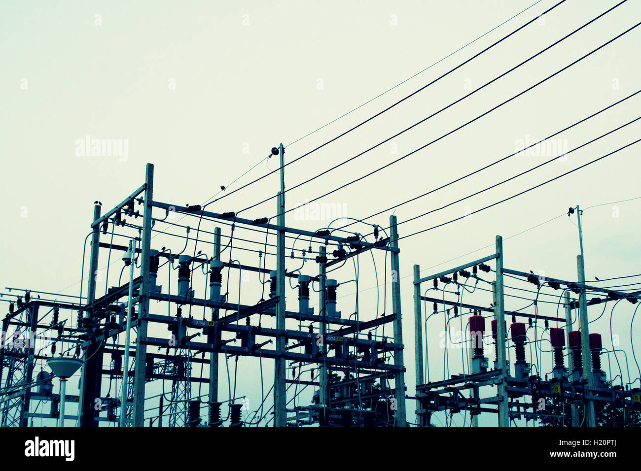 High voltage transformers Stock Photo Alamy