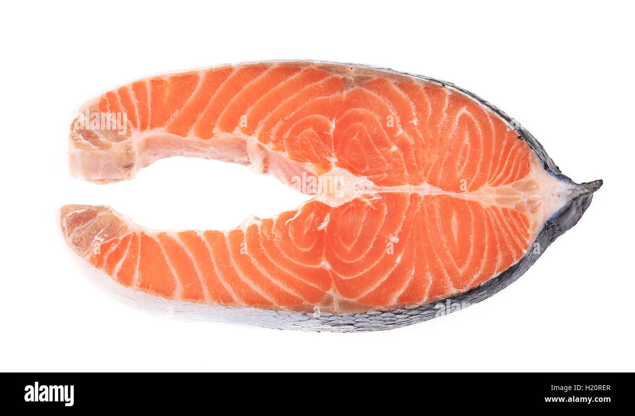 Fresh salmon steak Stock Photo - Alamy