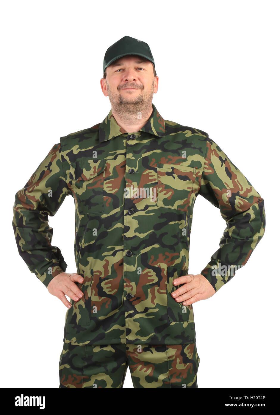 Proud man in military suit Stock Photo - Alamy