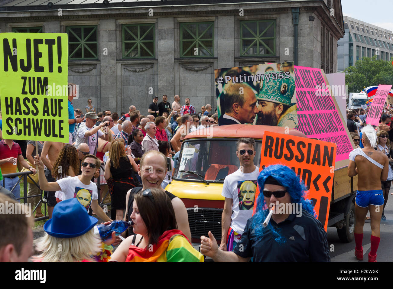 Christopher Street Day in Berlin. Germany. Stock Photo