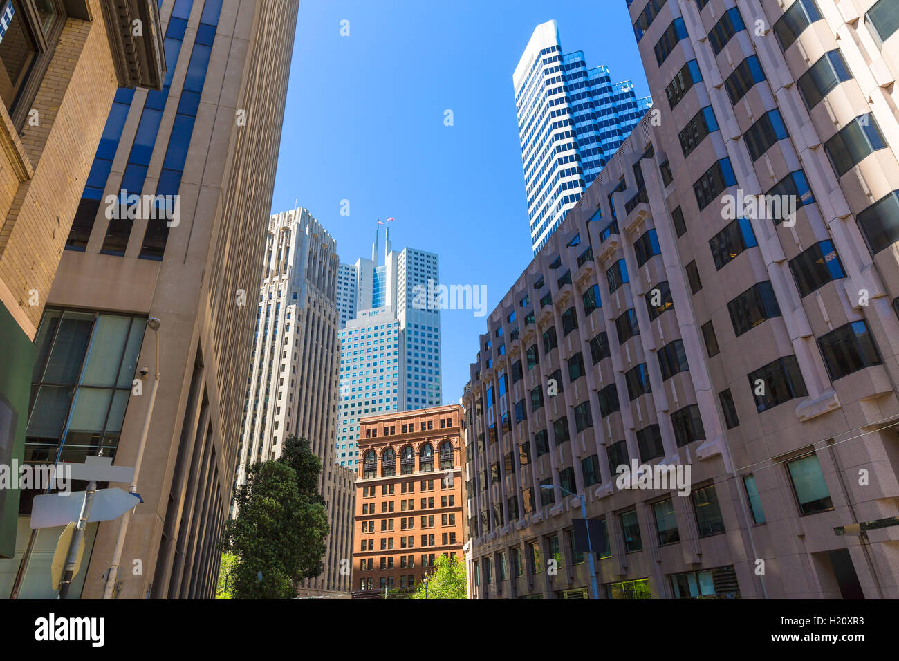 San Francisco downtown buildings in California Stock Photo - Alamy