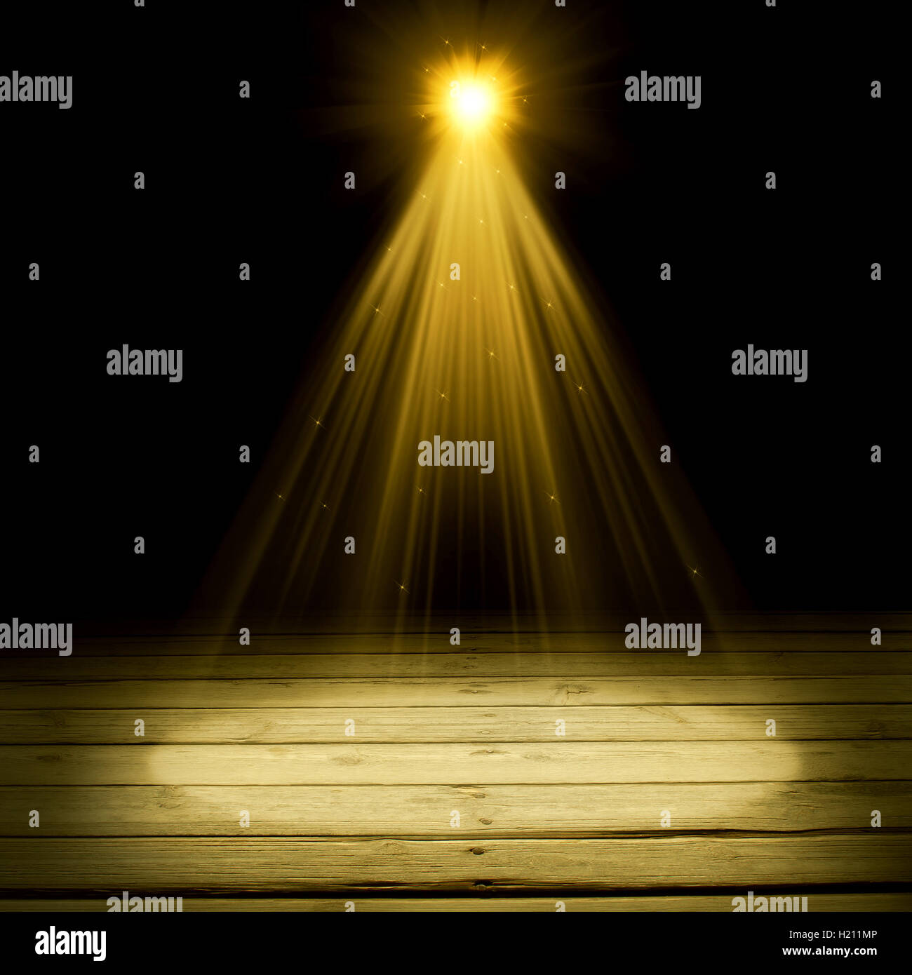 Wooden floor and spot Stock Photo Alamy