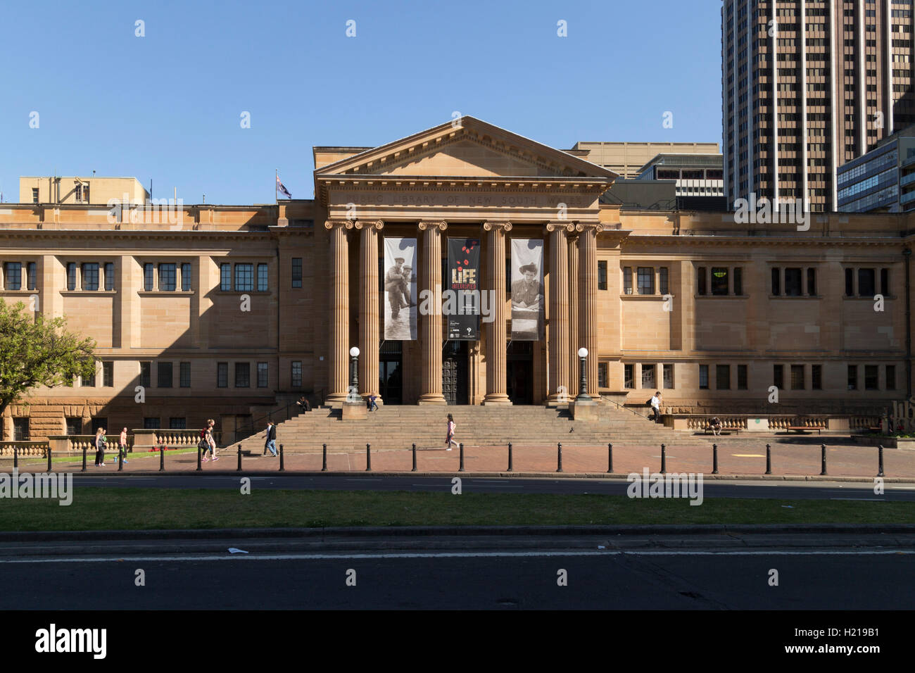 The grand entrance to the Mitchell Wing part of the NSW State library Sydney Australia Stock Photo