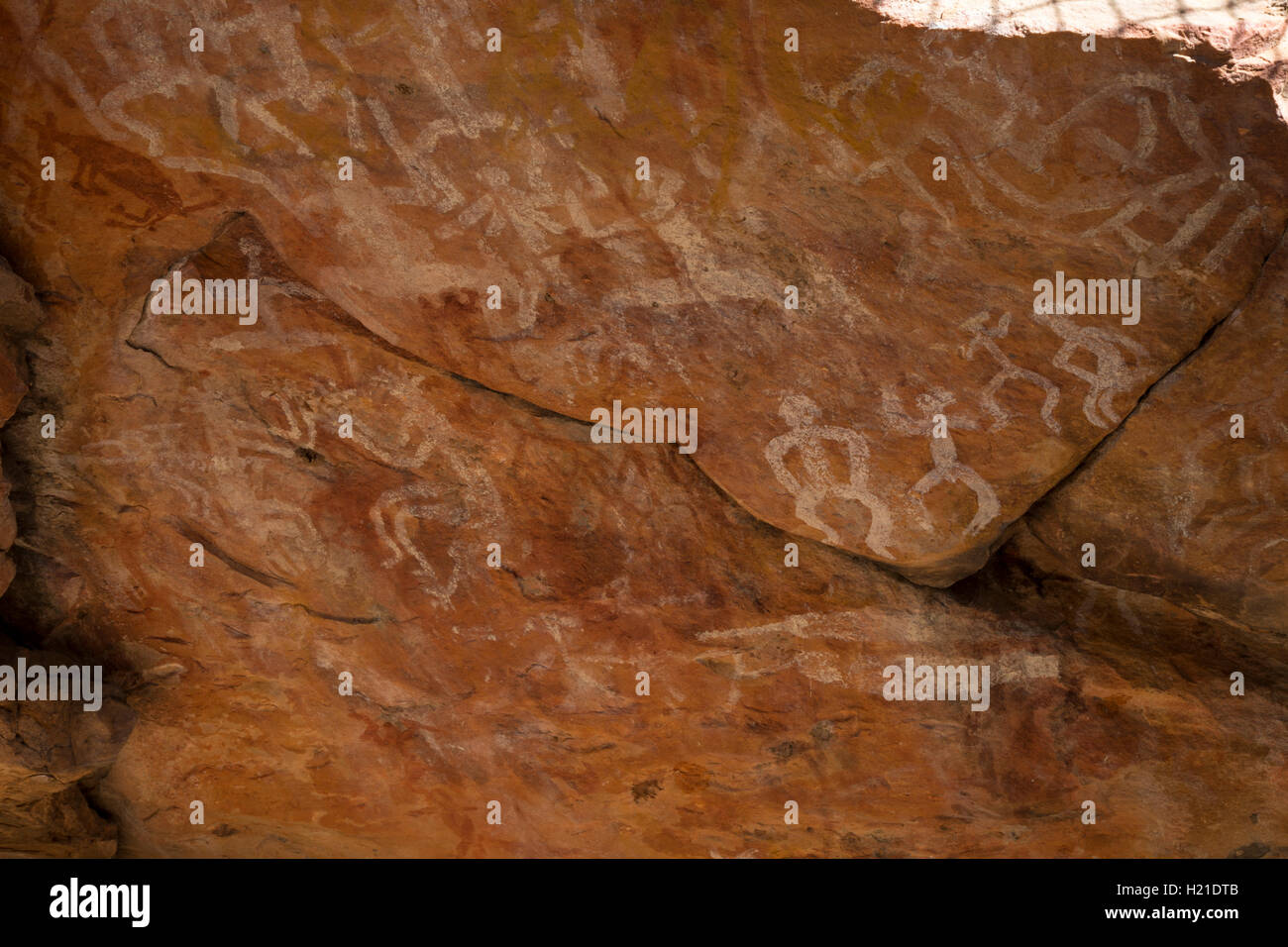 Mt Grenfell Aboriginal Rock Painting Site near Cobar New South Wales Australia Stock Photo
