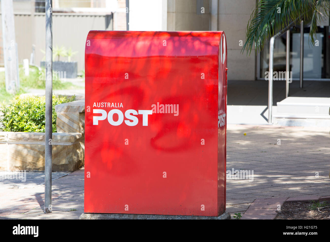 Australia Post mail box for letters in North Sydney,australia Stock Photo